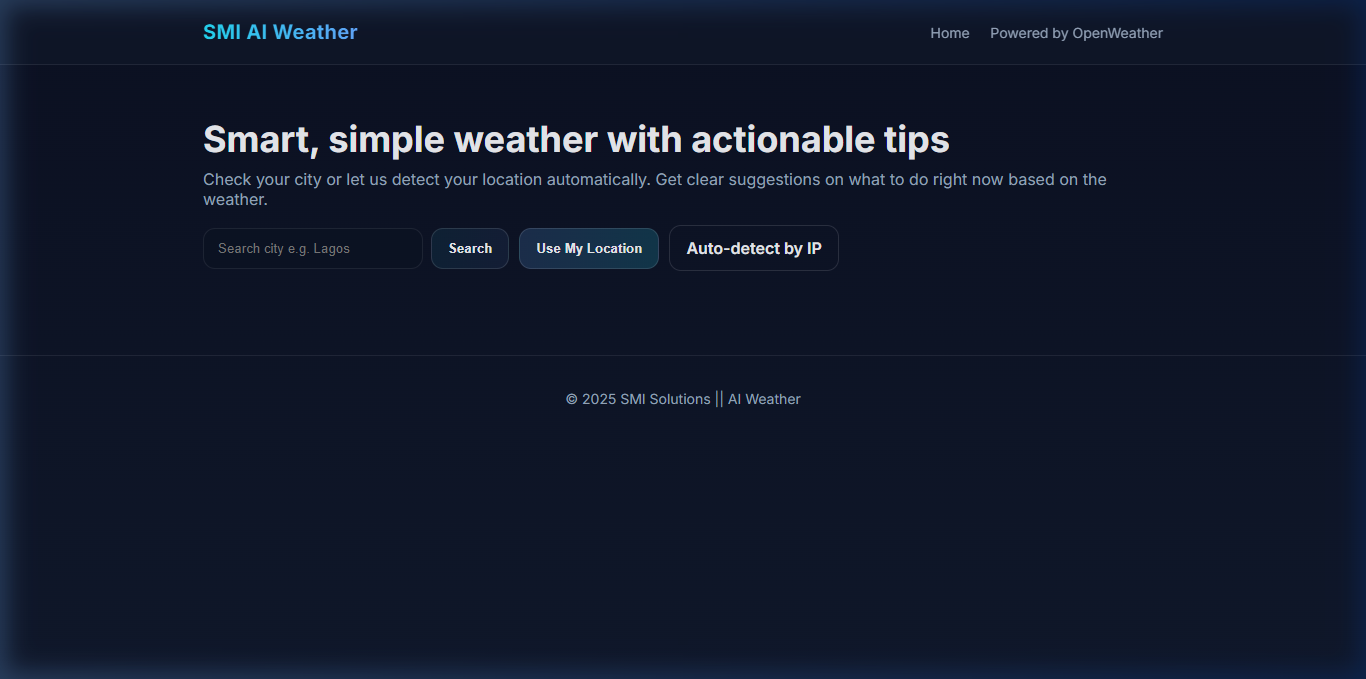 AI Weather Portal